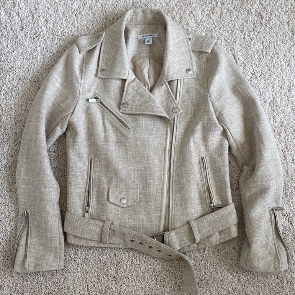 Pure Navy Moto Jacket